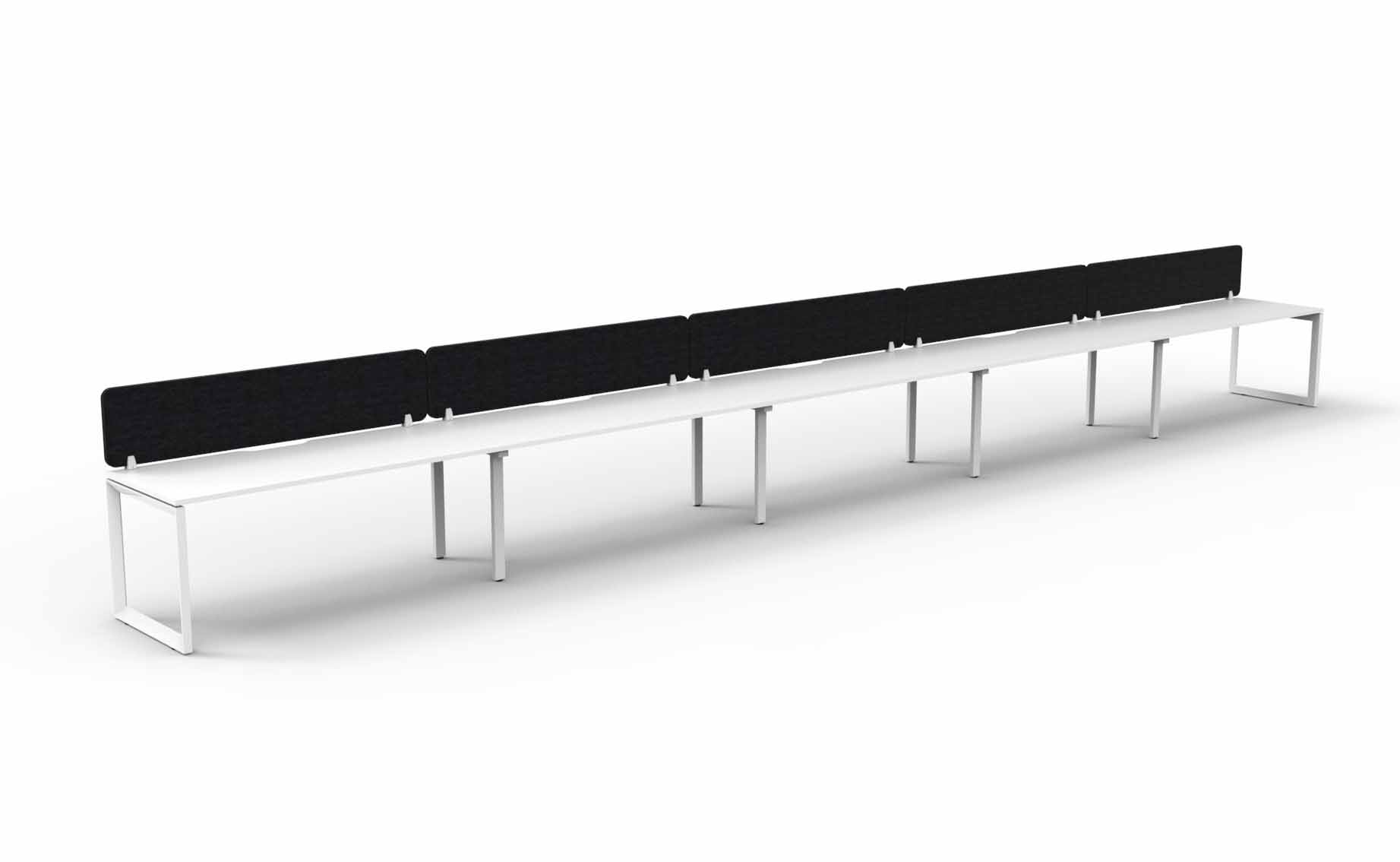 Loop 5 Person Single Sided Workstation - with Eco Screen